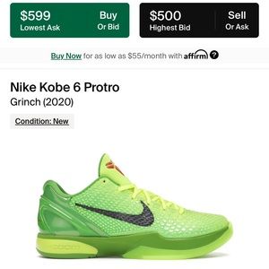 Brand New Kobe Grinch (2020) release